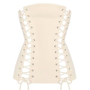 Wynn Laced Up Cream Corset - Medium